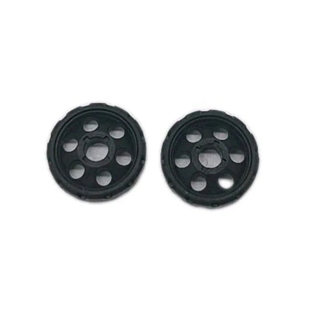 K'Nex Replacement Parts Pieces Lot 2 Black Wheels Rims Hubs Tires 1